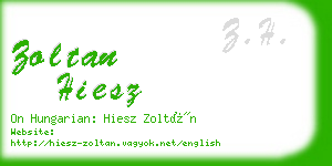 zoltan hiesz business card